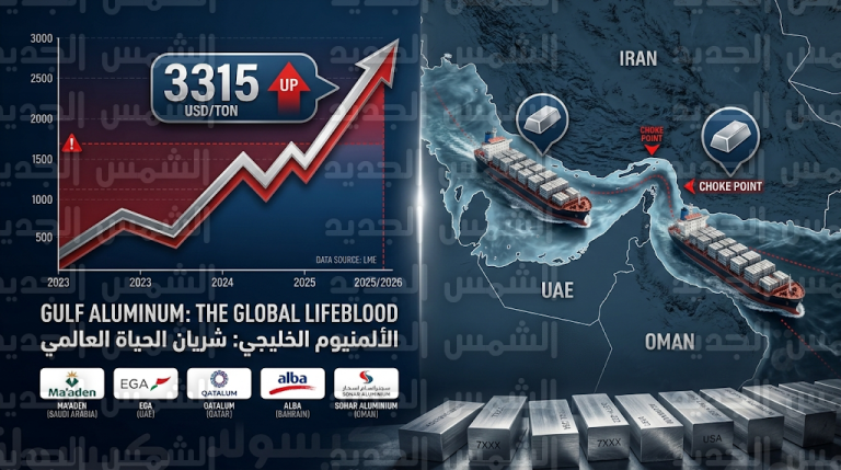 أزمة مضيق هرمز تهدد سلاسل توريد الألمنيوم العالمية مع تحول الخليج لمركز الإنتاج الرئيسي في 2026