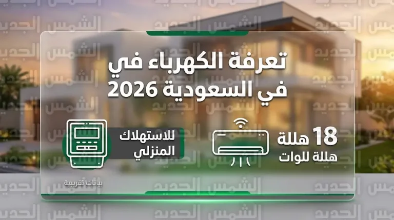 أسعار استهلاك الكهرباء في السعودية 2026: جدول التعرفة وطريقة حساب فاتورة المنزل