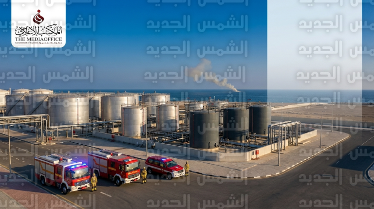 اعتراض طائرة مسيرة فوق الفجيرة وإخماد حريق محدود في منطقة فوز دون وقوع إصابات بشرية