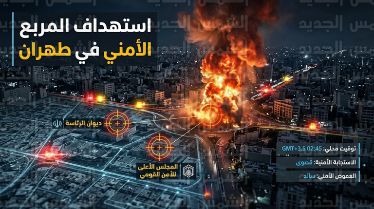تدمير ديوان الرئاسة ومبنى المجلس الأعلى للأمن القومي الإيراني في هجوم جوي استهدف المربع الأمني بطهران