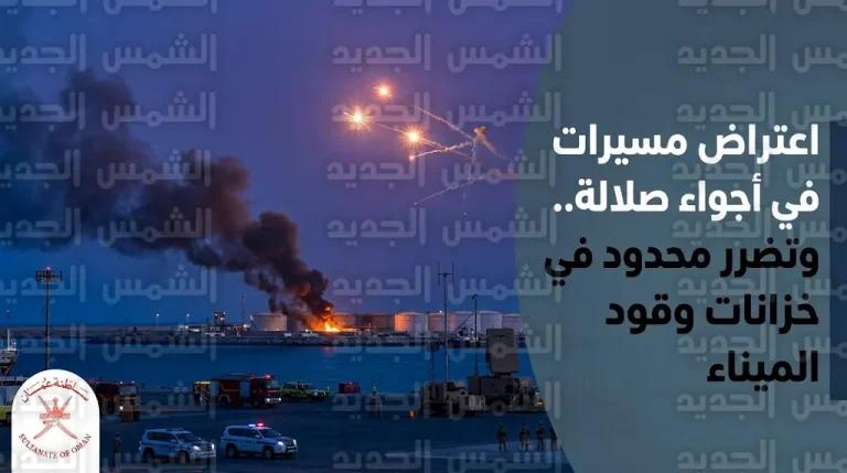 تضرر خزانات وقود في ميناء صلالة إثر هجوم بمسيرات نجحت الدفاعات الجوية العمانية في اعتراضها
