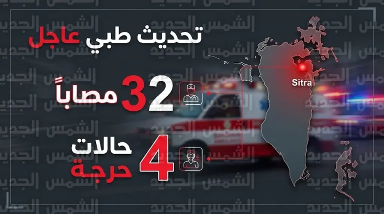 تفاصيل إصابة 32 مدنياً بينهم رضيع وأطفال في هجوم بطائرات مسيرة على منطقة سترة بالبحرين