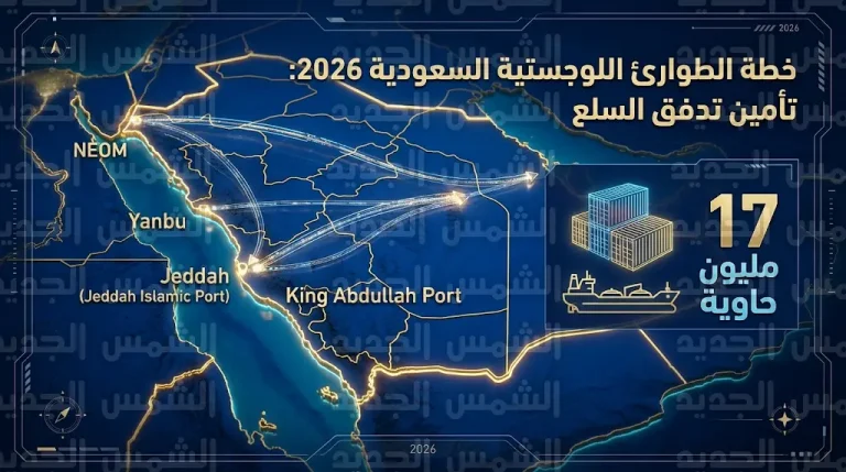 تفعيل خطة الطوارئ اللوجستية السعودية لعام 2026 لتأمين سلاسل الإمداد الخليجية عبر موانئ الغرب