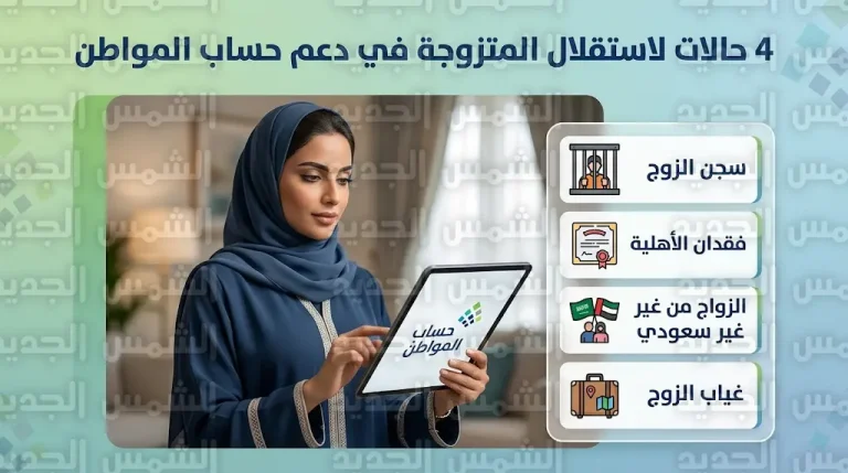 حساب المواطن يحدد 4 حالات تمنح المتزوجة حق التسجيل كمستفيد رئيسي في مارس 2026