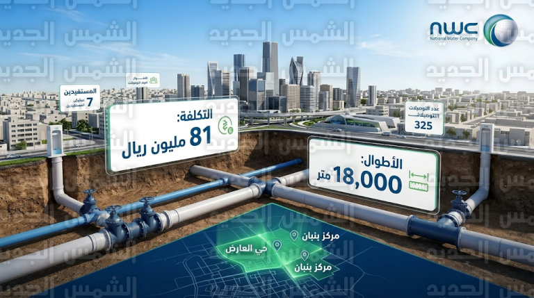 شركة المياه الوطنية تعلن إتمام مشروع استراتيجي لتطوير شبكات المياه شمال الرياض بتكلفة 81 مليون ريال