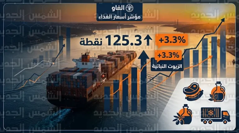 مؤشر الفاو لأسعار الغذاء يرتفع بقيادة الزيوت النباتية وسط اضطرابات الملاحة في مضيق هرمز مارس 2026