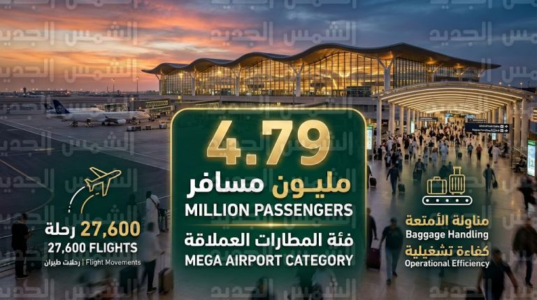 مطار الملك عبدالعزيز الدولي بجدة يدخل فئة المطارات العملاقة عالمياً ويحقق طفرة قياسية في حركة المسافرين